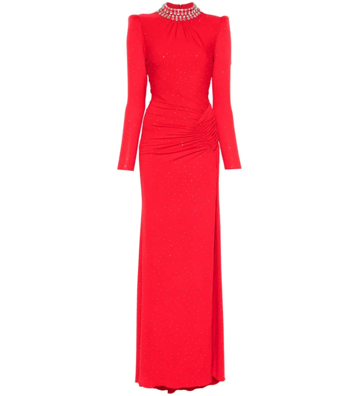 Nissa Crystal Embellished Maxi Dress in Red Size AU 10 - Image 5