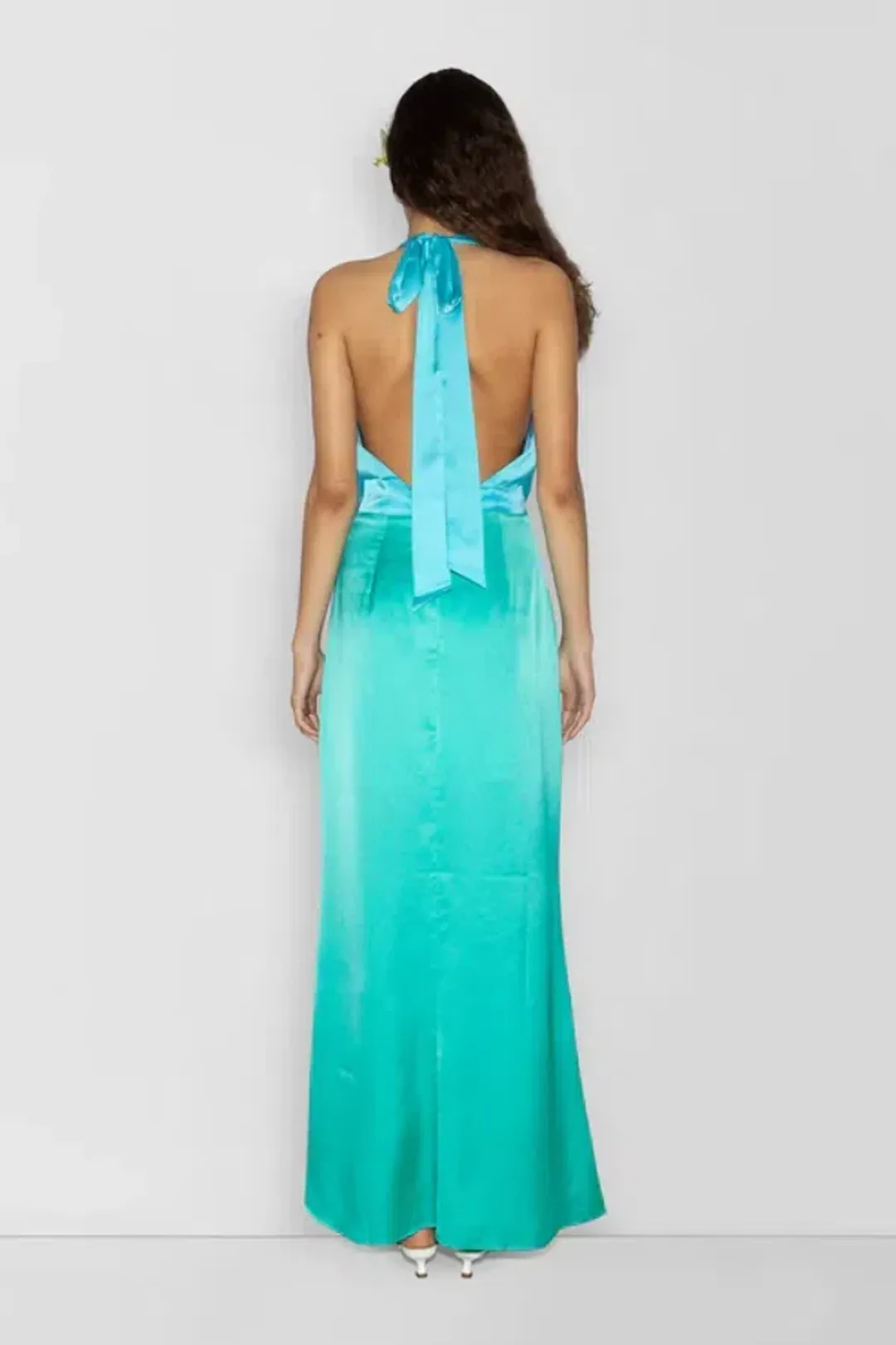 The Wolf Gang Oahu Maxi Dress Aquamarine Size 6 for rent on The Volte - main image