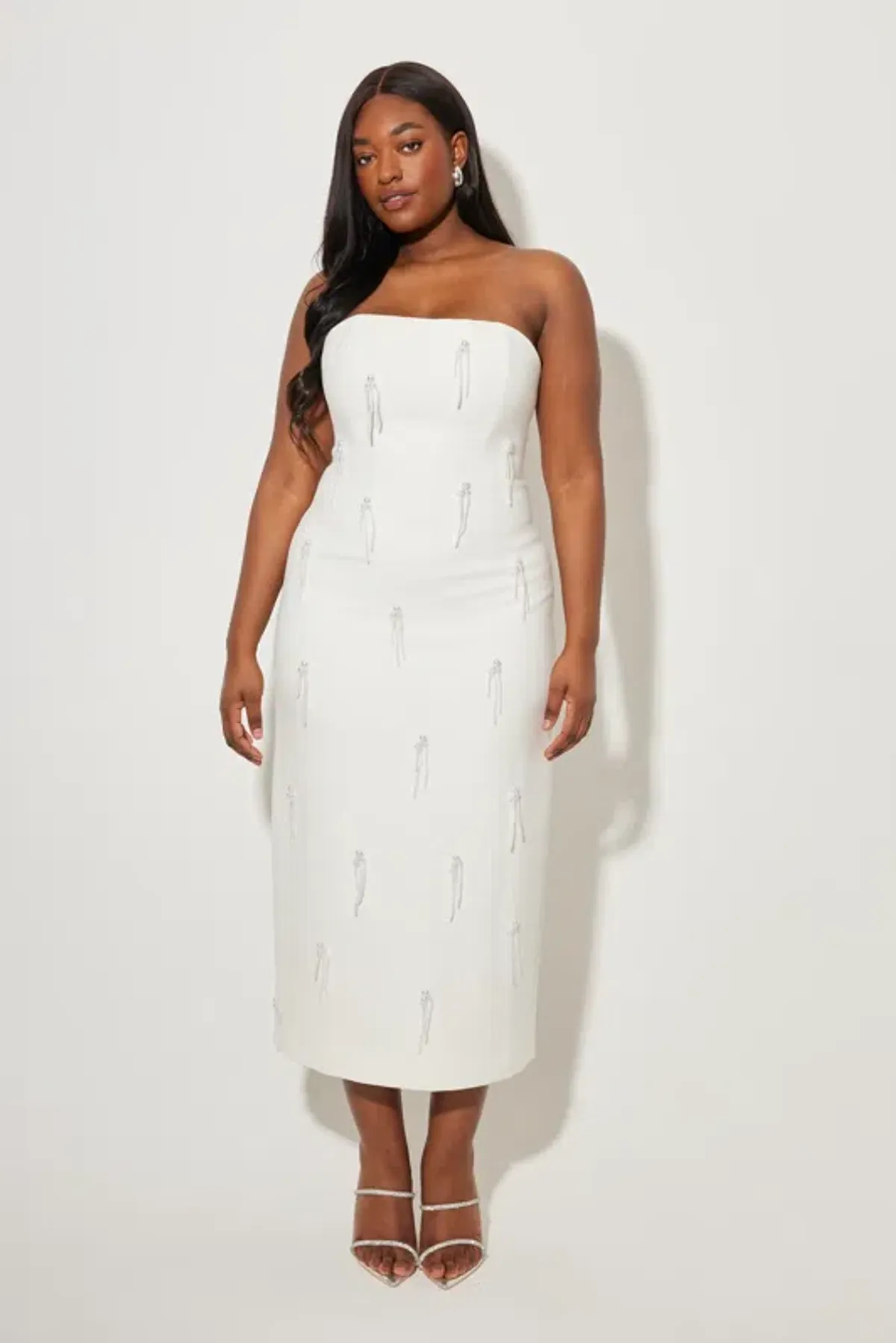 Odd Muse The Ultimate Muse Embellished Midi Dress White Size L / AU 12 - Image 1