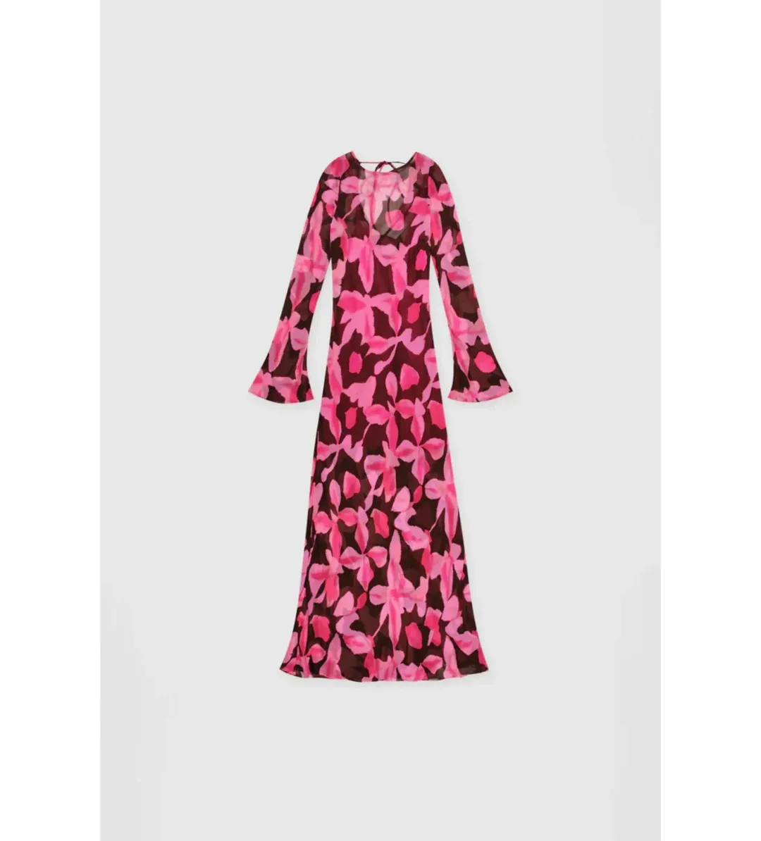 The Wolf Gang Lottie Maxi Dress Chocolate Floral Size S/AU 8 for rent on The Volte - main image