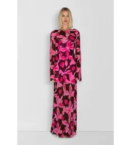The Wolf Gang Lottie Maxi Dress Chocolate Floral Size S/AU 8 for rent on The Volte - image 1