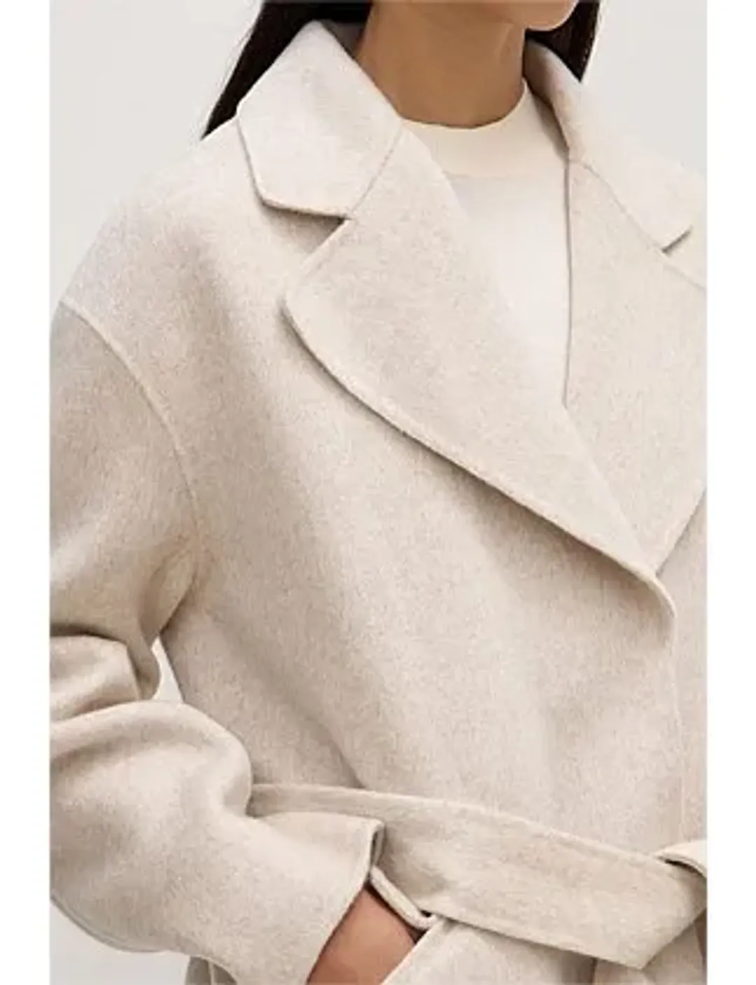 Assembly Label Sadie Single Breasted Wool Coat Oat Marle Size 10/M for rent on The Volte - main image