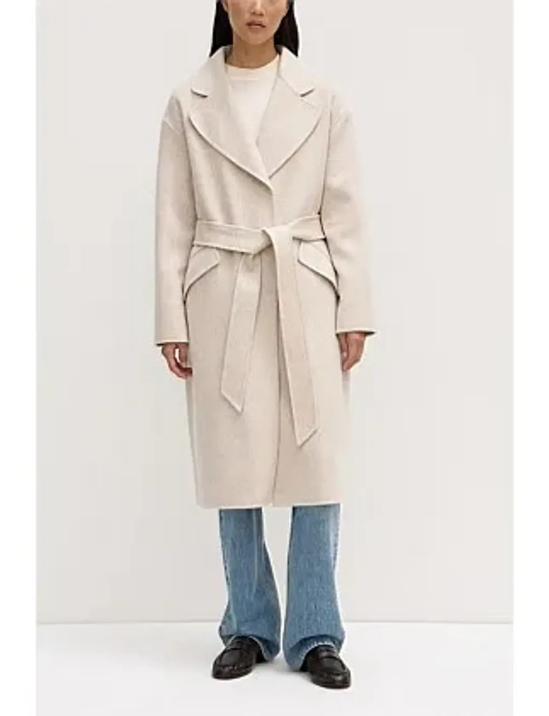 Assembly Label Sadie Single Breasted Wool Coat Oat Marle Size 10/M for rent on The Volte - main image