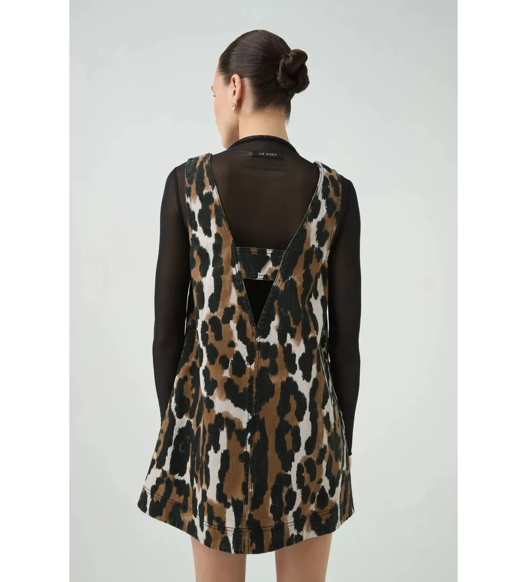 Aje Sienna Mini Dress Animal Print Size 6/XS for rent on The Volte - main image