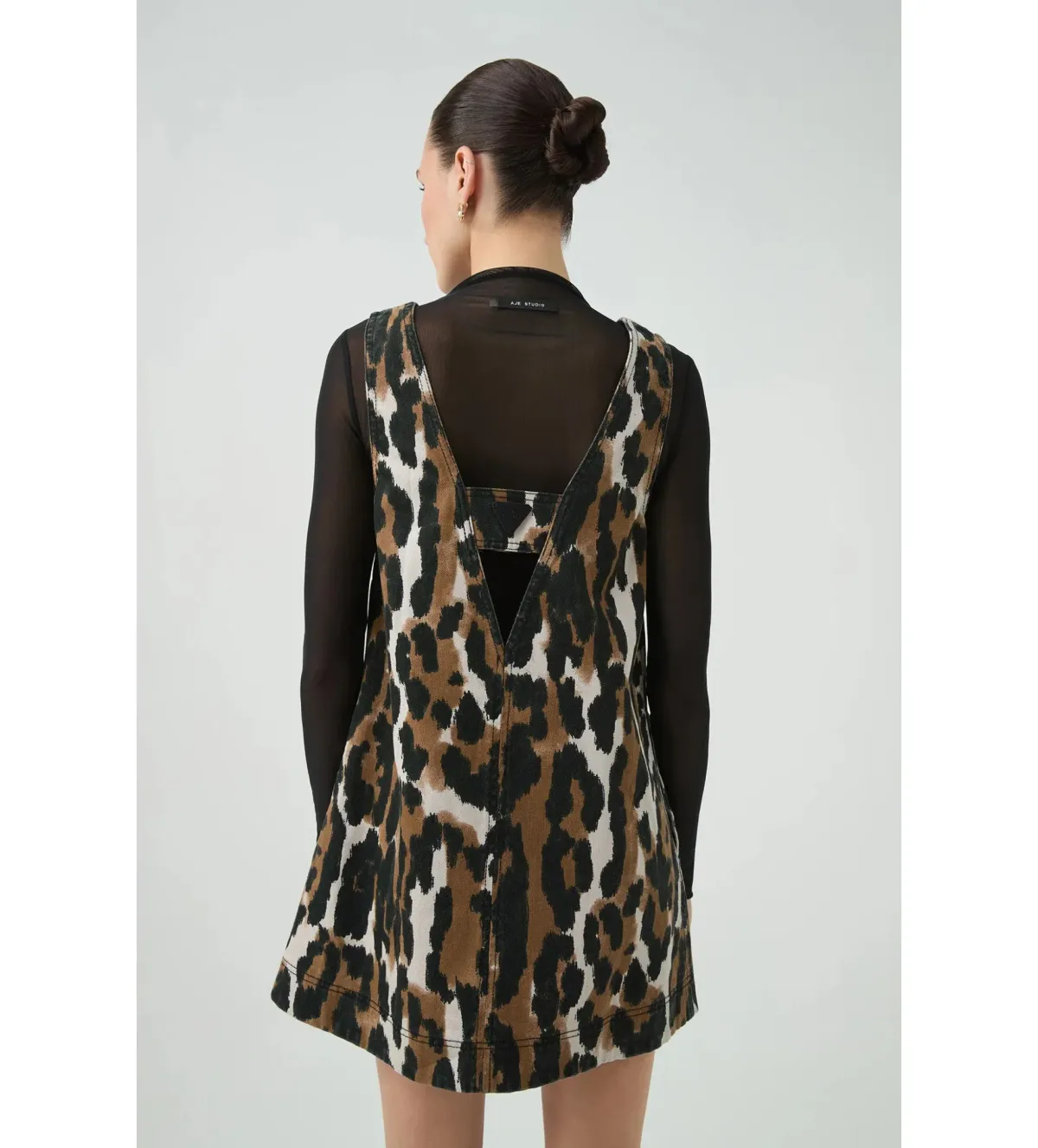 Aje Sienna Mini Dress Animal Print Size 6/XS - Image 4