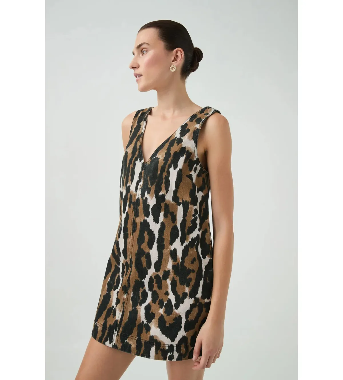 Aje Sienna Mini Dress Animal Print Size 6/XS - Image 2