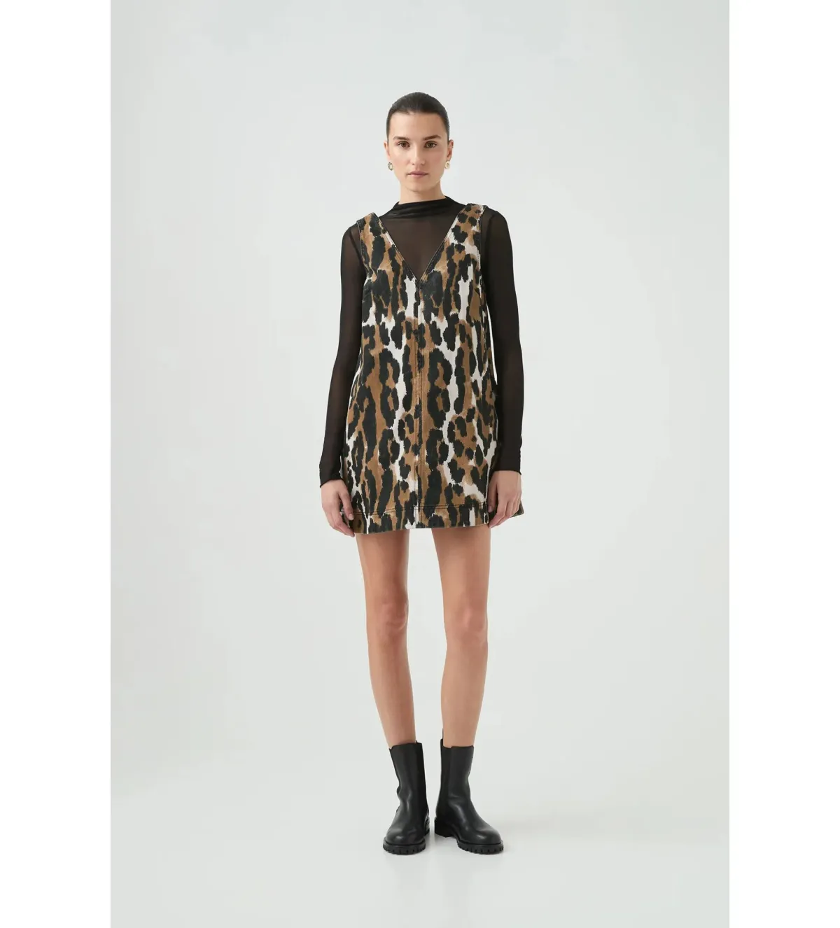 Aje Sienna Mini Dress Animal Print Size 6/XS - Image 1