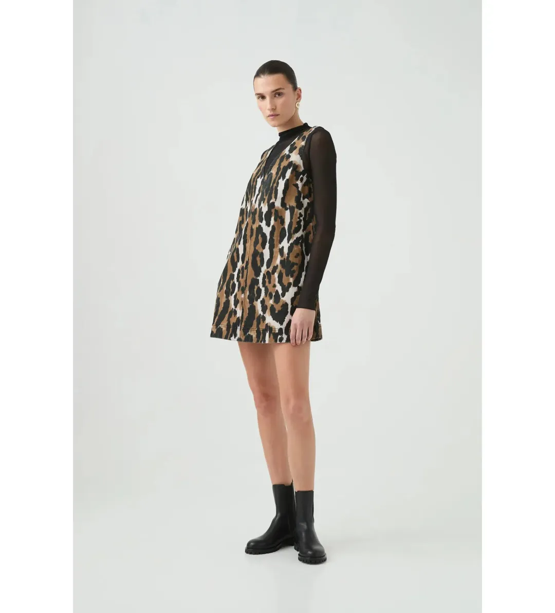 Aje Sienna Mini Dress Animal Print Size 6/XS for rent on The Volte - main image