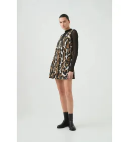 Aje Sienna Mini Dress Animal Print Size 6/XS for rent on The Volte - image 3