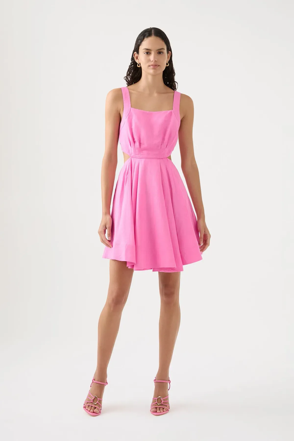 Aje Clara Tie Back Mini Dress Protea Pink Size 10 - Image 1