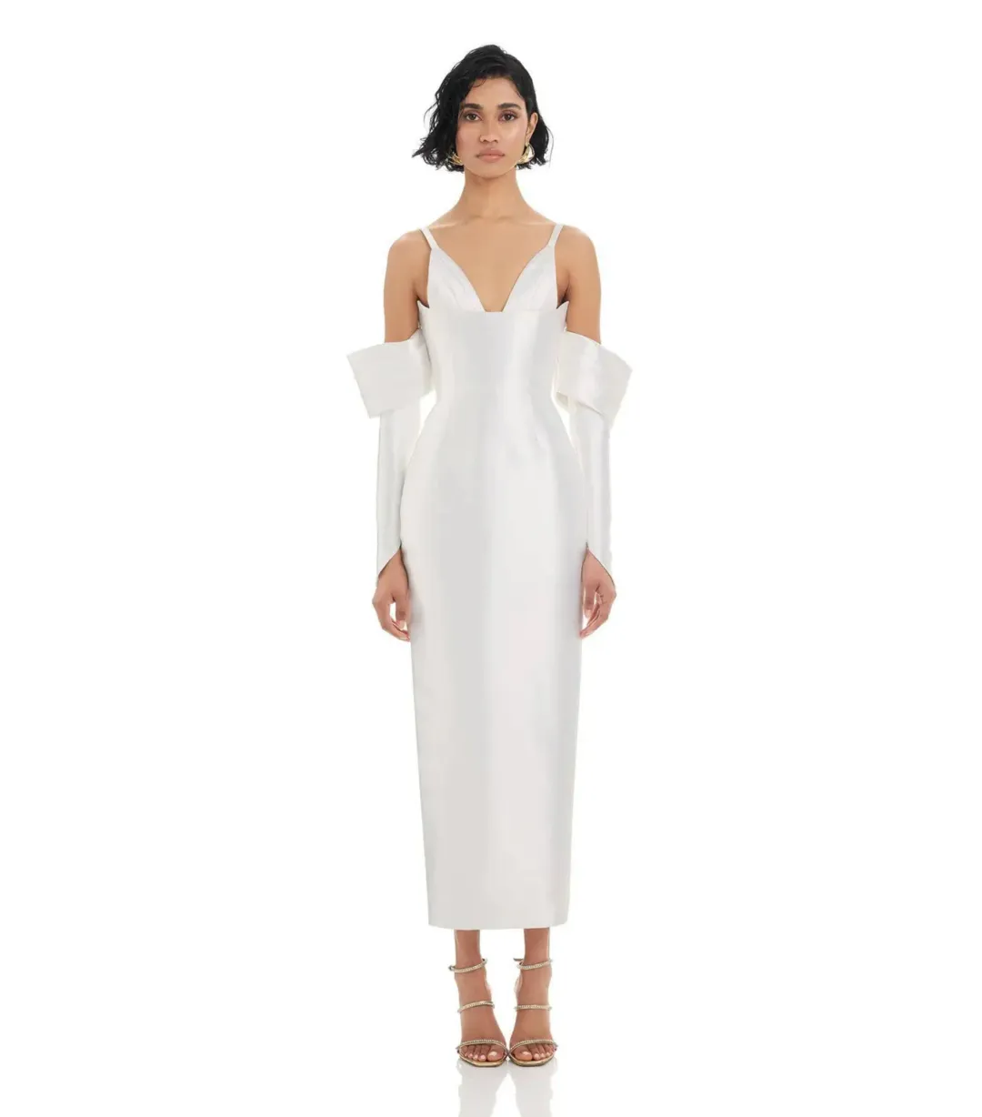 Eliya the Label Annalise Midi Dress in White Size S / AU 8 for rent on The Volte - main image
