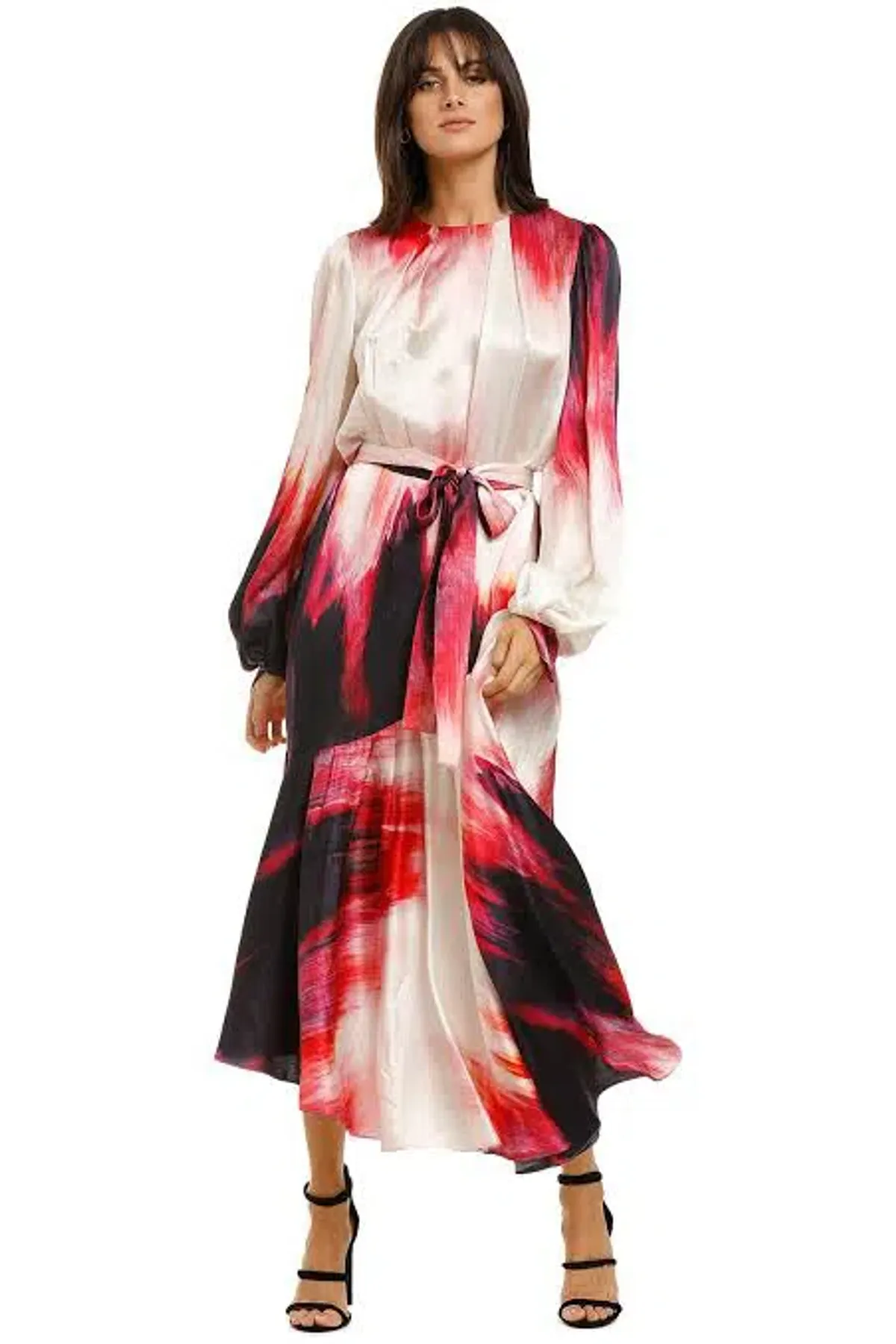 AJE Helena Silk Dye Maxi Dress In Miami Dye Size M/ AU 10 - Image 1