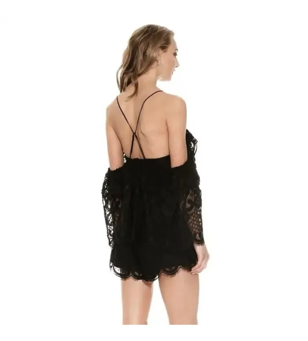 Alice McCall Lucy In The Sky Playsuit Black Size 8 for rent on The Volte - main image