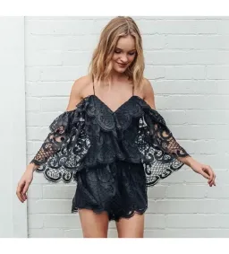 Alice McCall Lucy In The Sky Playsuit Black Size 8 for rent on The Volte - image 2