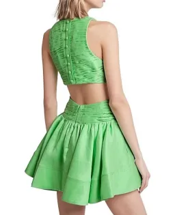 Aje Introspect Cut Out Mini Dress Green Size AU 16 for rent on The Volte - image 2