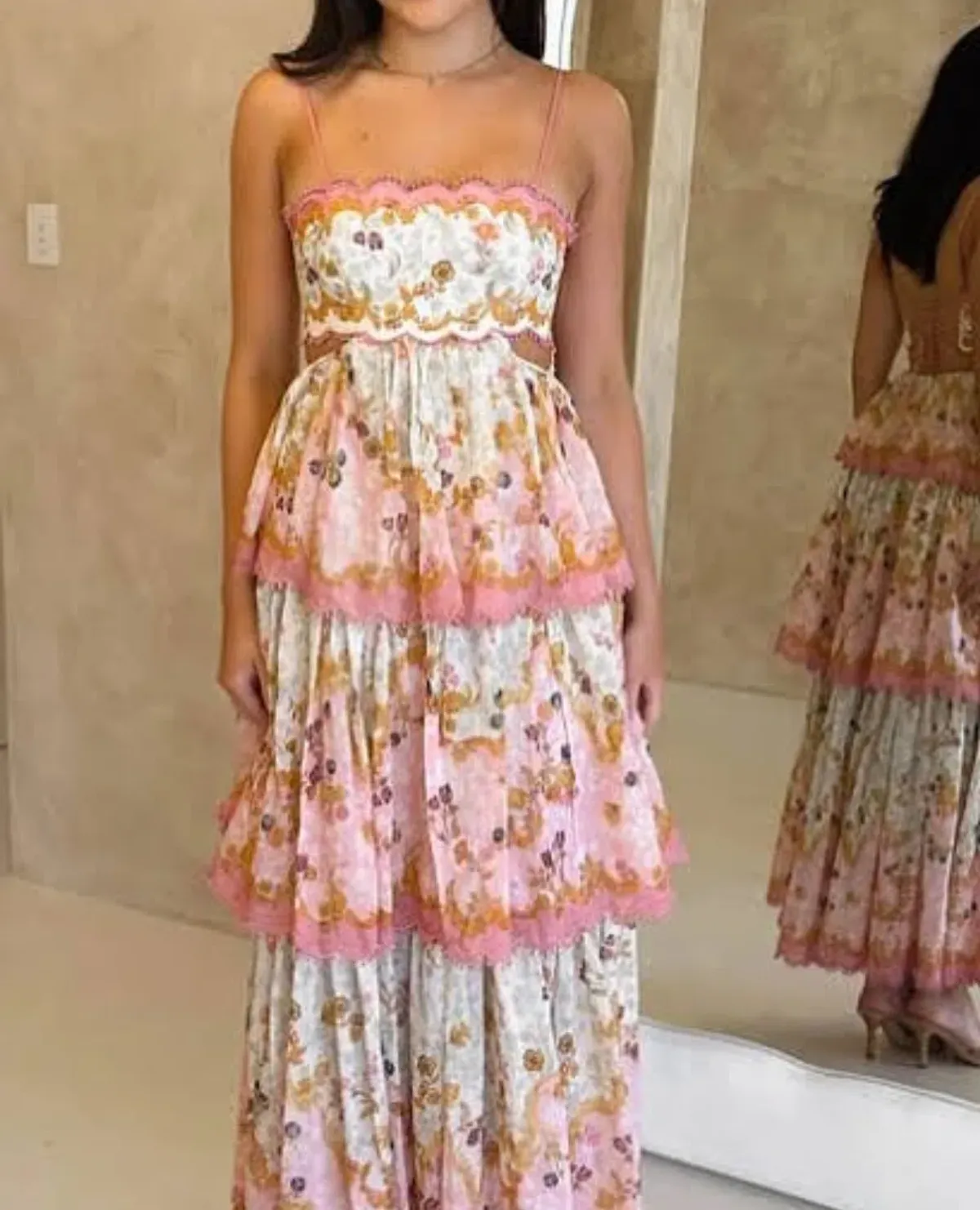 Zimmermann Laurel Frill Midi Dress Size AU 14 - Image 3