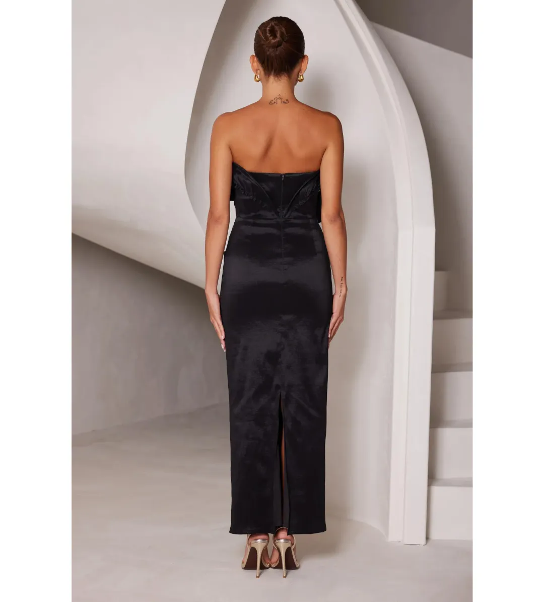 Elle Zeitoune Miles Maxi Dress Black Size 12 for rent on The Volte - main image
