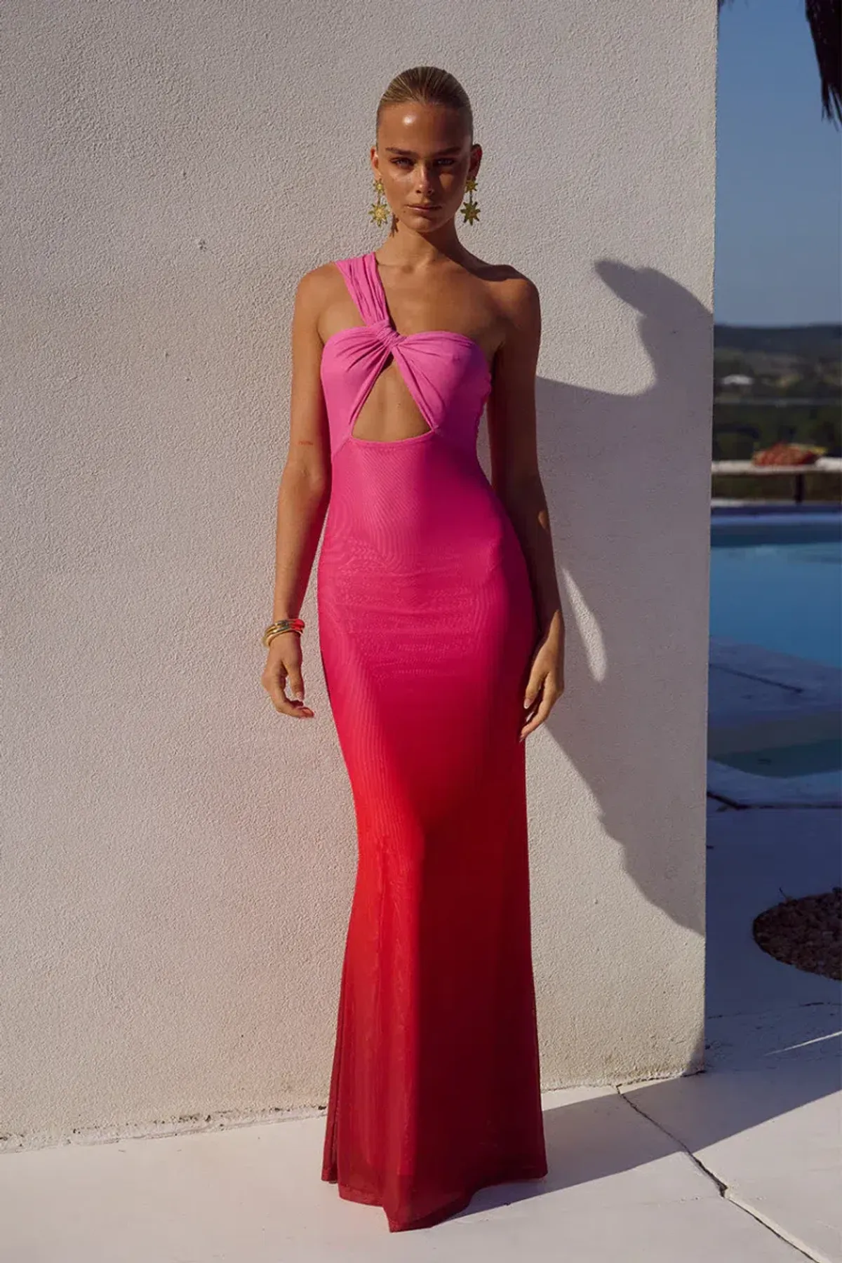 Runaway The Label Kyree Maxi Dress in Pink Ombre Size XS - AU 6 - Image 1