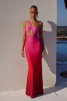 Runaway The Label Kyree Maxi Dress in Pink Ombre Size XS - AU 6 for rent on The Volte - image 1