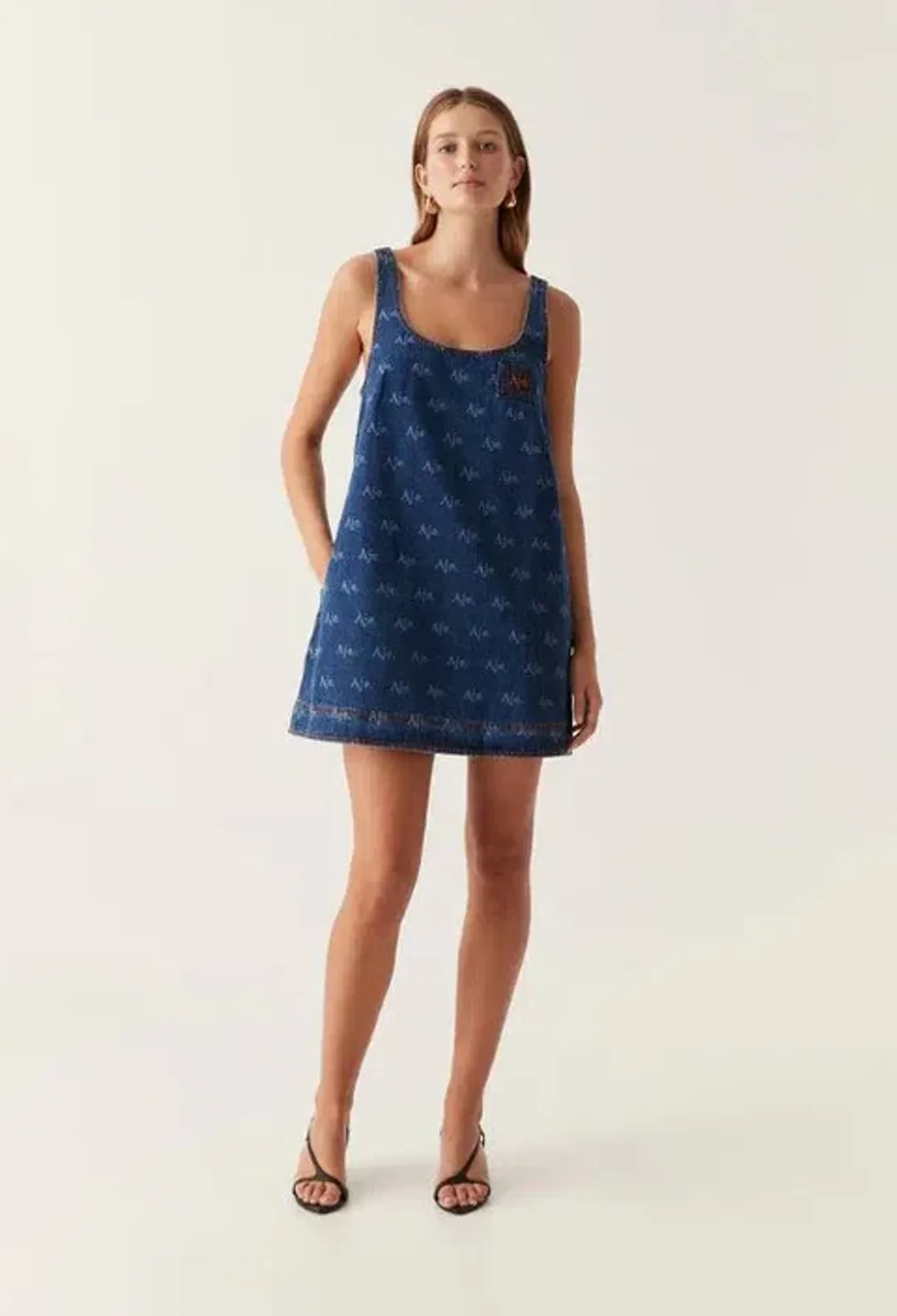 Aje Ratio Logo Mini Blue Dress Size AU 8 for rent on The Volte - main image