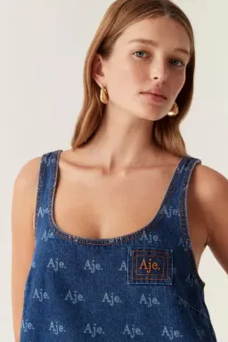 Aje Ratio Logo Mini Blue Dress Size AU 8 for rent on The Volte - image 4