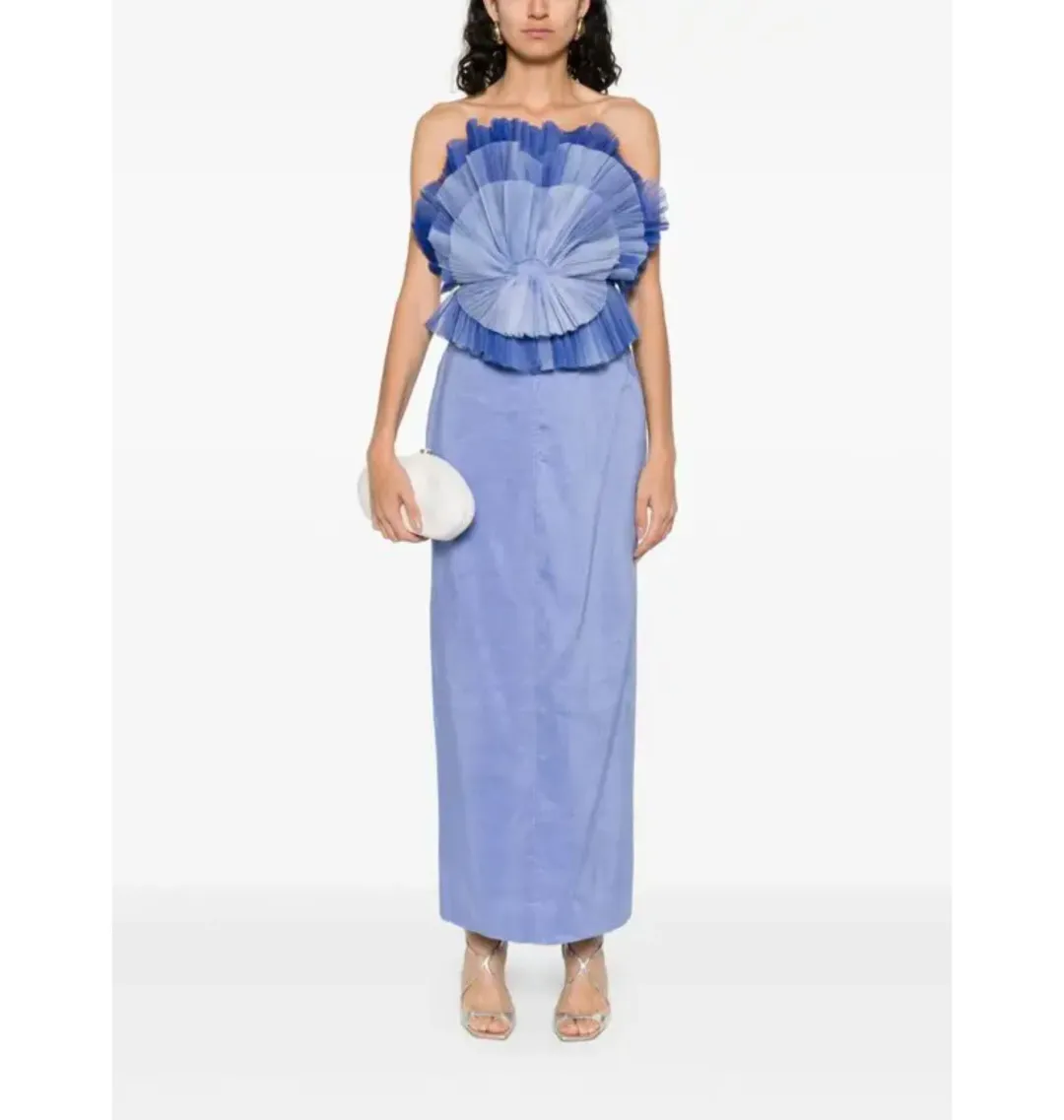 Aje Kira Midi Dress Blue Size 10 for rent on The Volte - main image