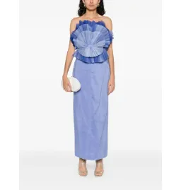 Aje Kira Midi Dress Blue Size 10 for rent on The Volte - image 1