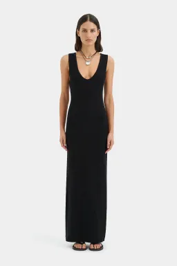 Sir the Label Chiara Scoop Neck Maxi Dress Black Size 2 / AU 10 for rent on The Volte - image 2