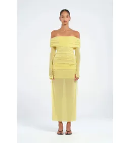 Benni Blaire Midi Dress in Lemon Size AU 10 for rent on The Volte - image 1