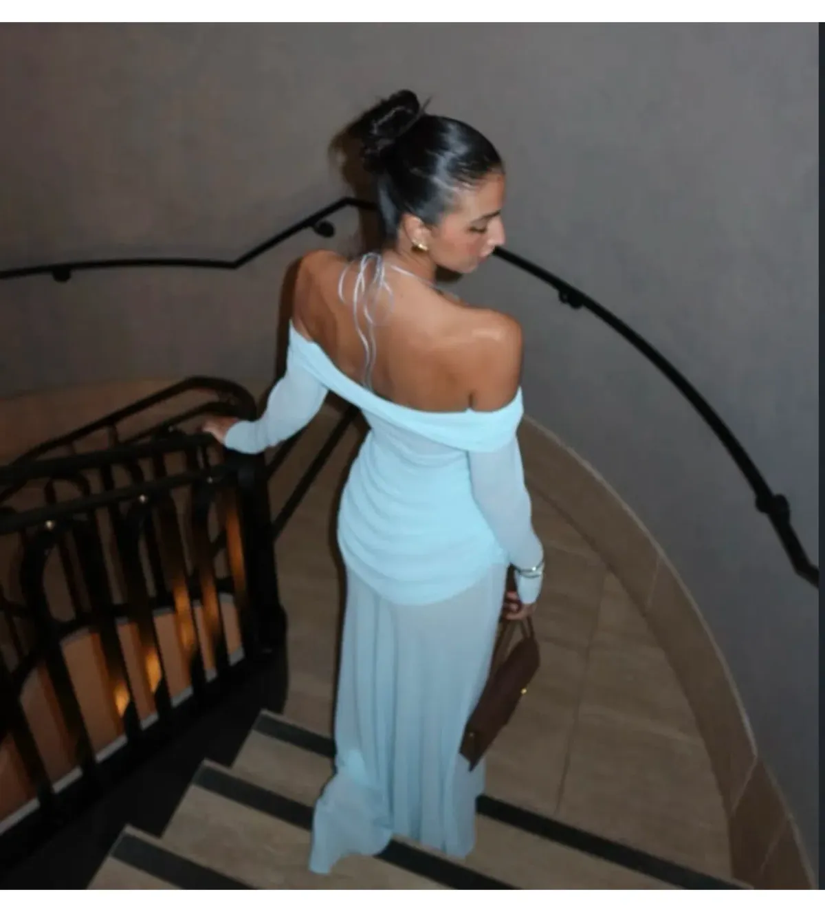 Natalie Rolt Emily Gown Blue Size 8 - Image 6