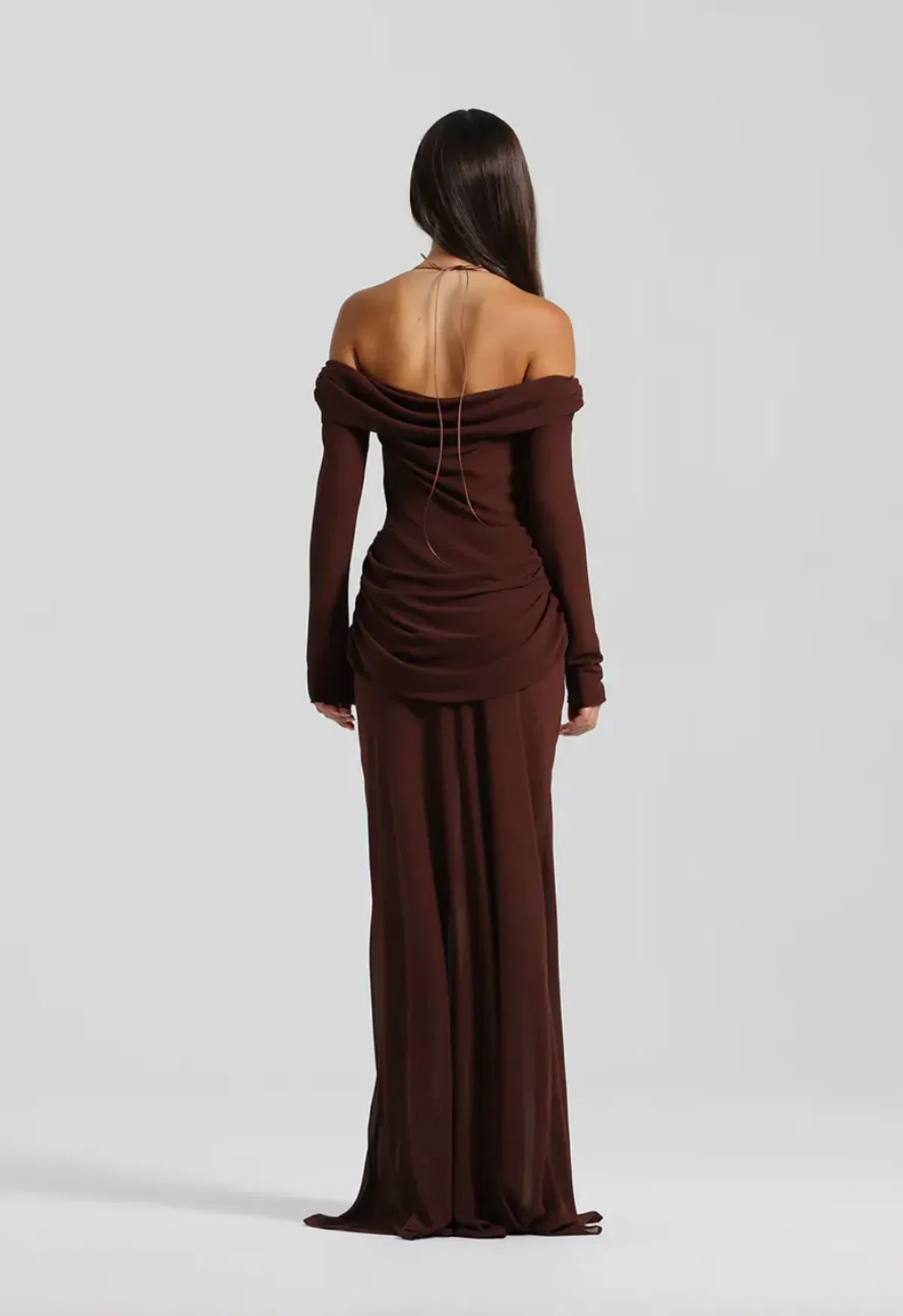 Natalie Rolt Emily Gown in Espresso Size 8 - Image 2