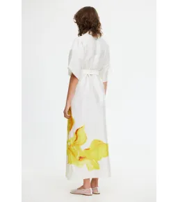 Acler Hawkesbury Midi Dress in Ivory Calla Lily Size AU 12 for rent on The Volte - image 3