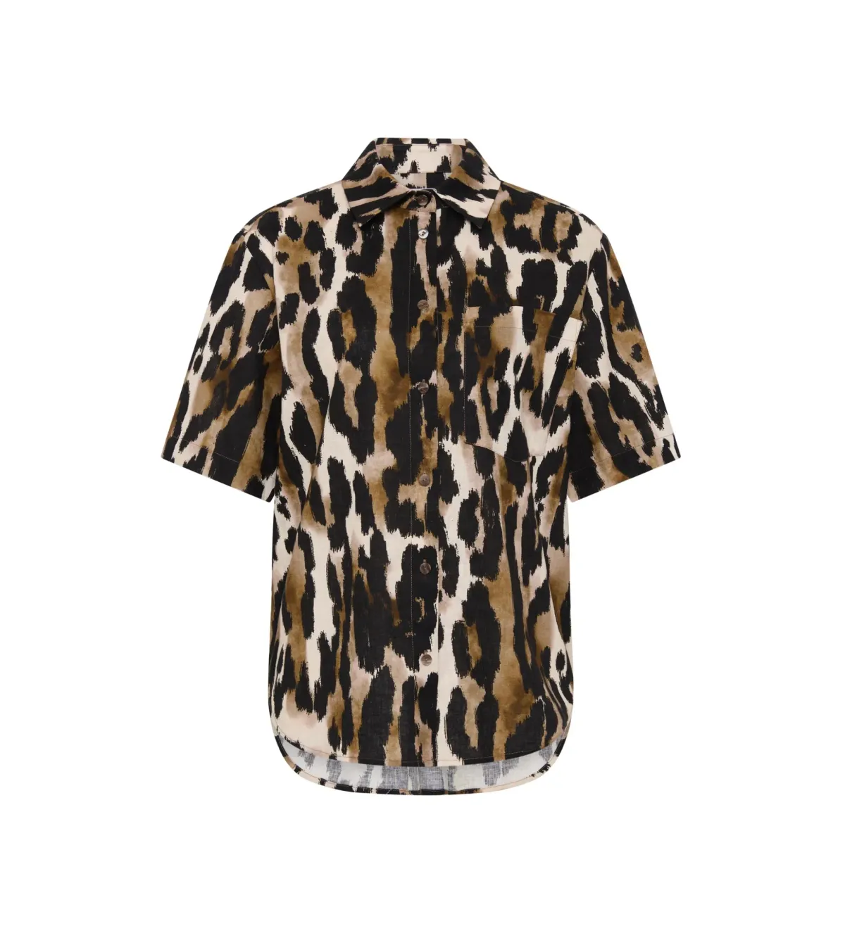 Aje Airlie Short Sleeve Shirt Animal Print Size 8 - Image 4