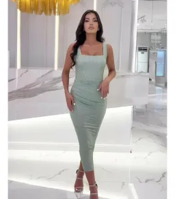 Vlora & Kaltrina Midi Dress in Silver Size 12 for rent on The Volte - image 1