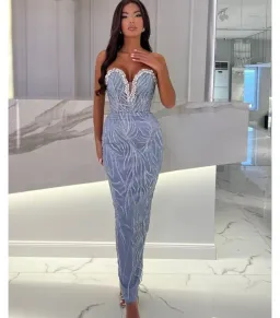 Vlora & Kaltrina Gown Light Blue Size 8 for rent on The Volte - image 1