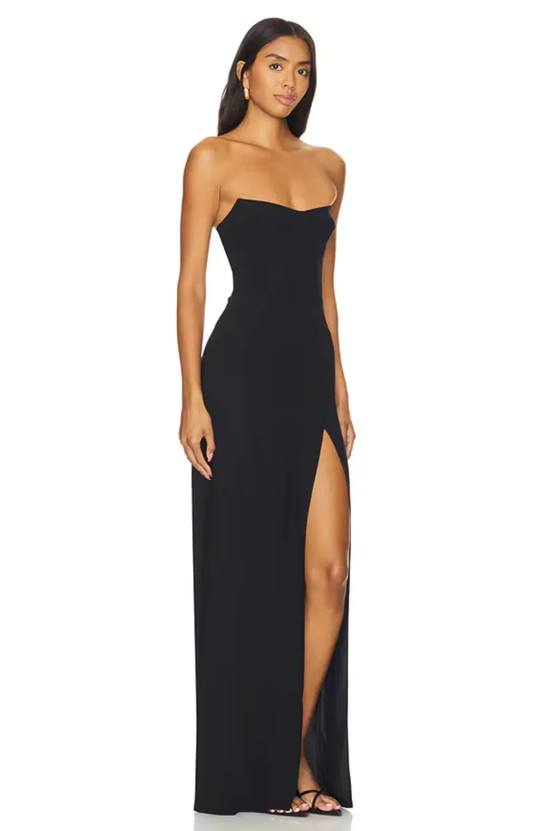 Amanda Uprichard Ivy Maxi Gown Black Size M / Size 10 for rent on The Volte - main image