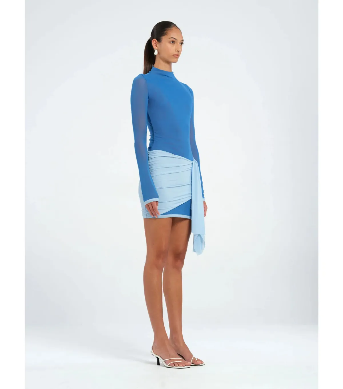 Benni Kingsley Mini Dress Blue Size AU 8 - Image 2
