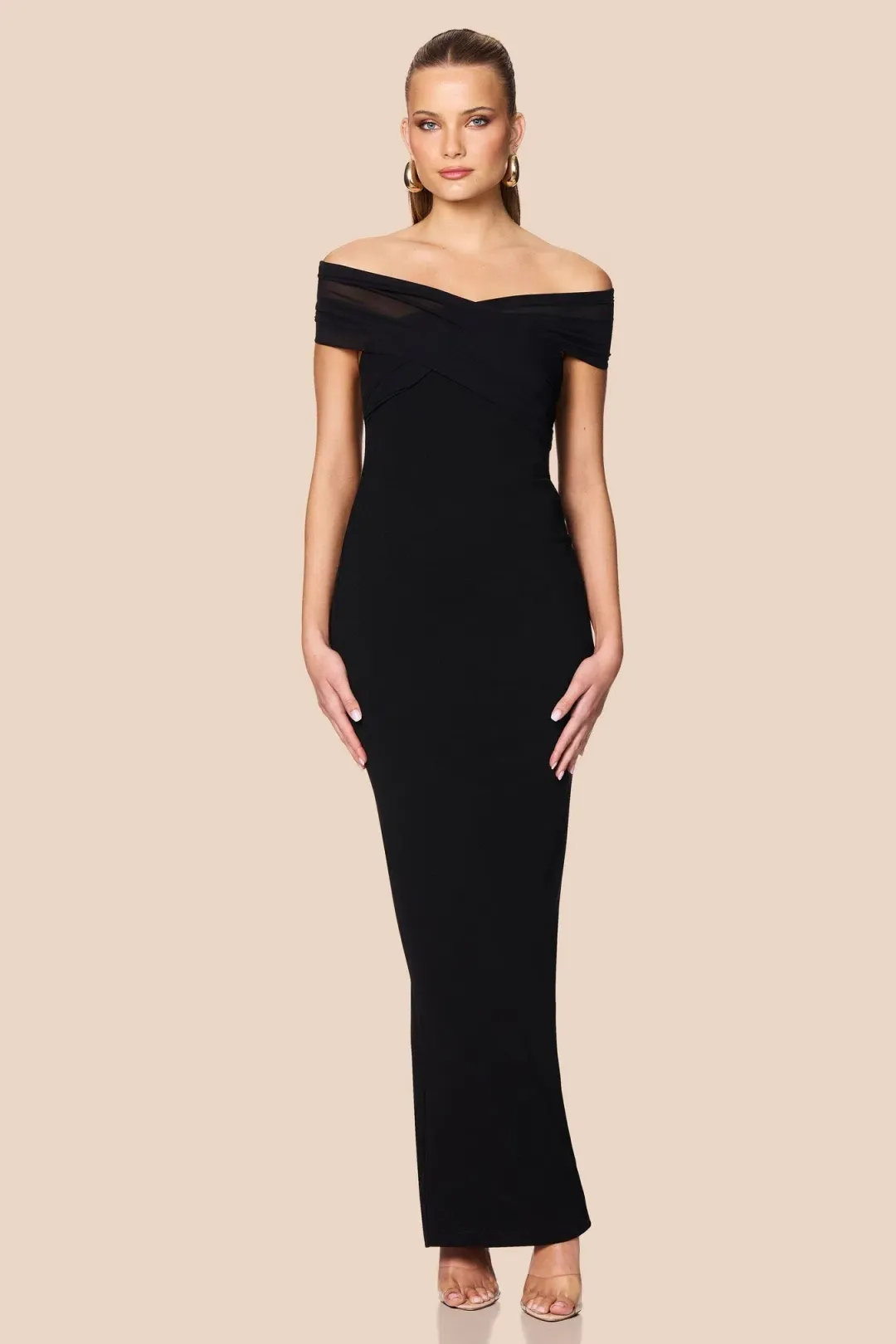 Love Nookie Zephyr Gown Maxi Black Size AU 8 for rent on The Volte - main image