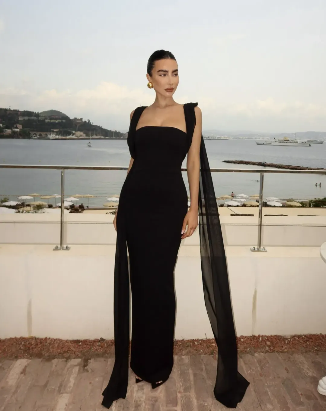 Love Nookie Zephyr Gown Maxi Black Size AU 8 for rent on The Volte - main image
