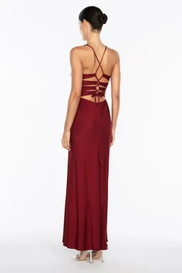 Manning Cartell Time to Shine Slip Maxi Dress Cranberry Red Size AU 12 for rent on The Volte - image 2