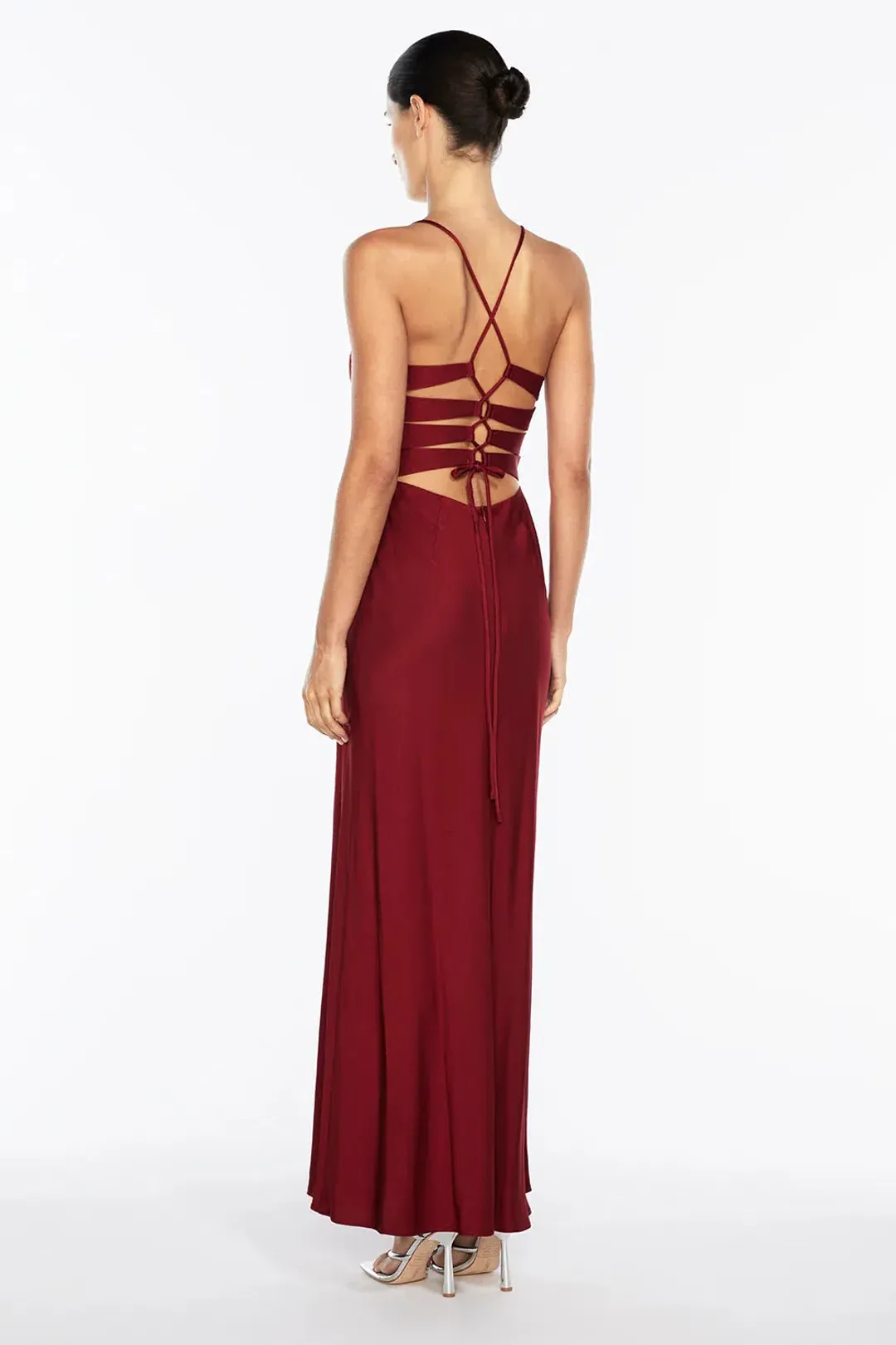 Manning Cartell Time to Shine Slip Maxi Dress Cranberry Red Size AU 4 for rent on The Volte - main image