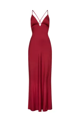 Manning Cartell Time to Shine Slip Maxi Dress Cranberry Red Size AU 4 for rent on The Volte - image 3