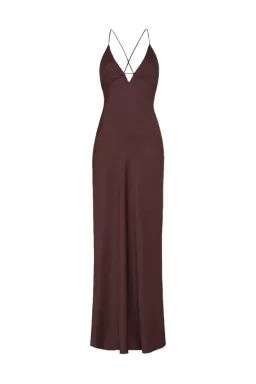 Manning Cartell Time to Shine Slip Maxi Dress Truffle Size AU 10 for rent on The Volte - image 4