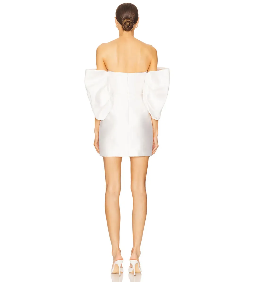 Solace London The Elina Mini Dress Cream Size AU 12 for rent on The Volte - main image