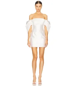 Solace London The Elina Mini Dress Cream Size AU 12 for rent on The Volte - image 1