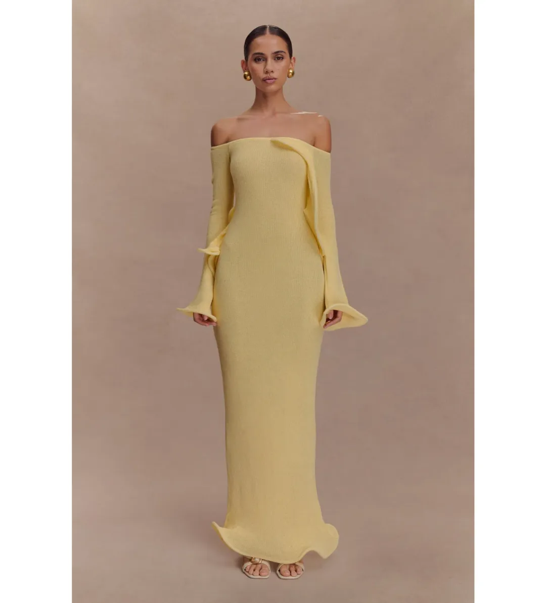 Meshki Sandrine Dress Lemon Size 12 for rent on The Volte - main image