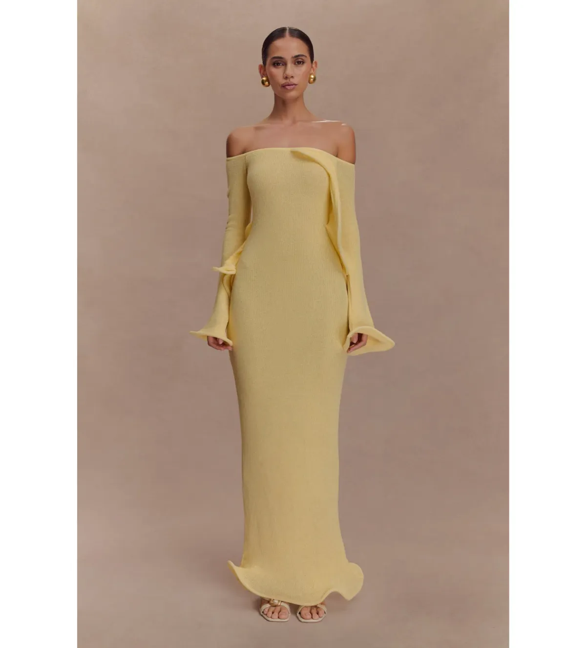 Meshki Sandrine Dress Lemon Size 12 for rent on The Volte - main image