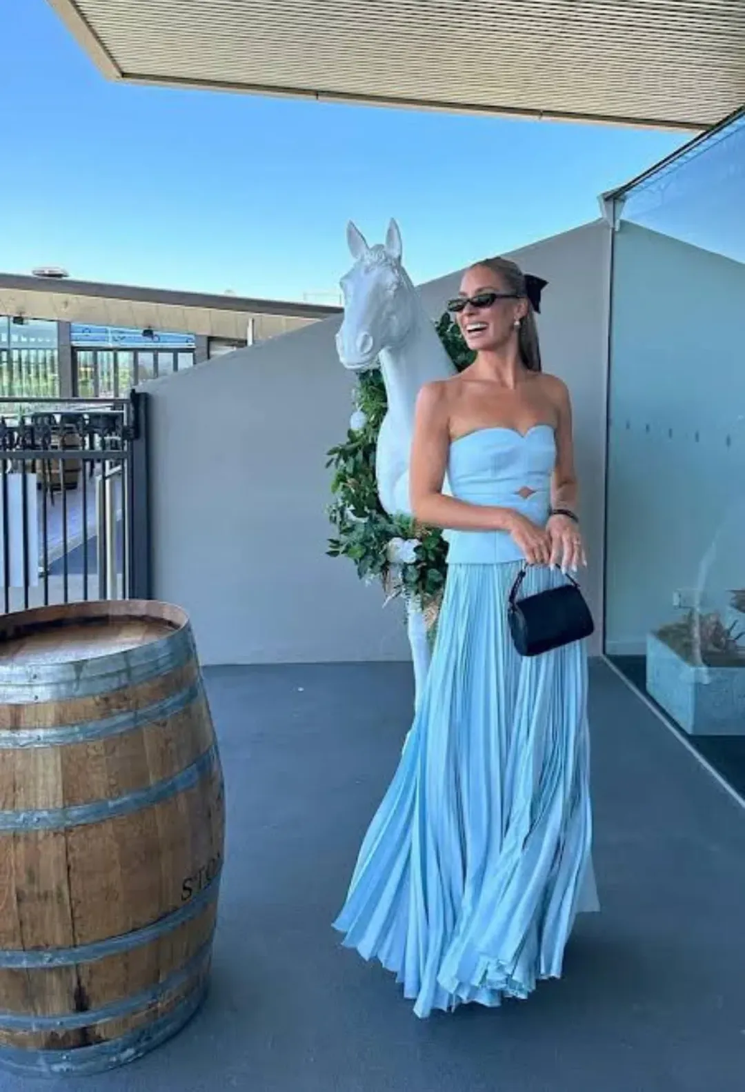 Acler Avonlea Midi Dress Celeste Blue Size 10 for rent on The Volte - main image