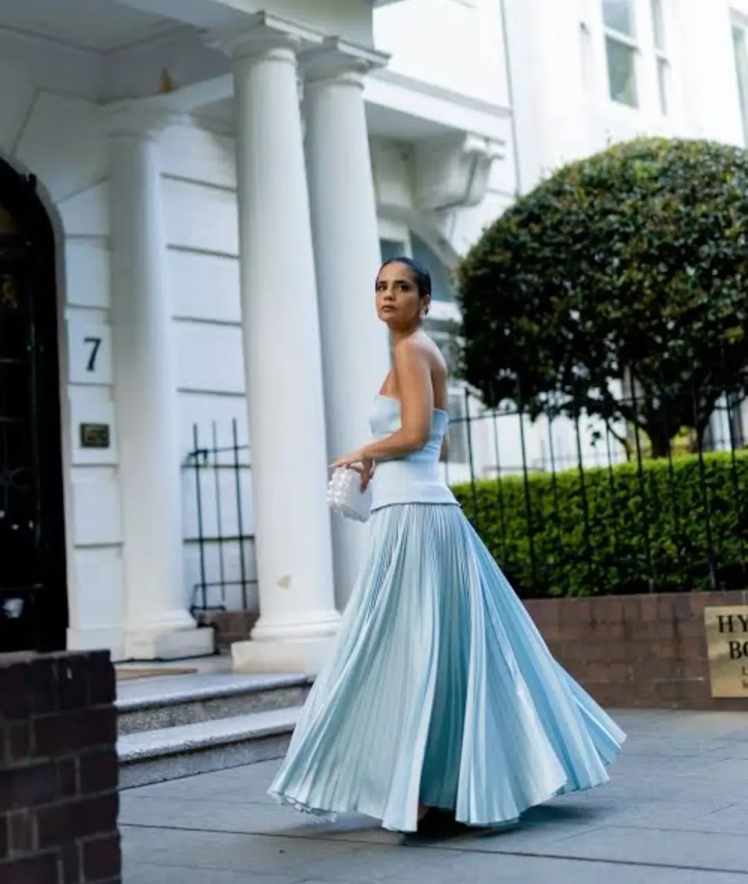 Acler Avonlea Midi Dress Celeste Blue Size 10 for rent on The Volte - main image