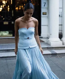 Acler Avonlea Midi Dress Celeste Blue Size 10 for rent on The Volte - image 5